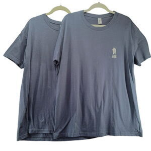 Lot Of Two Imperial Mens TShirt Blue Size XL 100% Cotton Short Sleeve Graphic